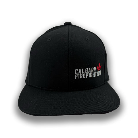 Hat - Snapback, Flat Brim, Calgary Firefighters Leaf Logo