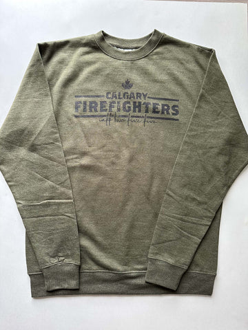 Crewneck Sweater - Full Front Calgary Firefighters Two-Five-Five logo