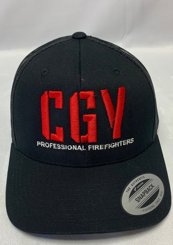 Hat - Trucker, Curved Brim, One-Tone, CGY Professional Firefighters