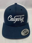 Hat - Trucker, Curved Brim, Two-Tone, Retro Script